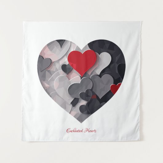 Tenture Coeurs enchantés (Devant)