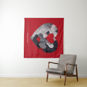 Tenture Coeurs enchantés (En situation (horizontale))