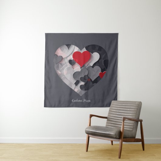 Tenture Coeurs enchantés (En situation)
