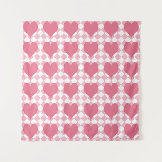 Tenture Coeurs roses (Devant)