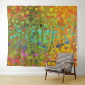 Tenture Coeurs tombants Orange (En situation (horizontale))