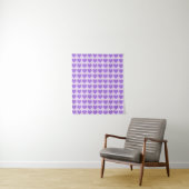 Tenture Cœurs violets (En situation)