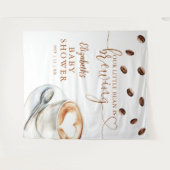 Tenture Coffee Brewing Baby Shower Photo Backdrop (Devant (Horizontal))