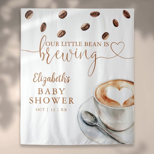 Tenture Coffee Brewing Baby Shower Photo Backdrop