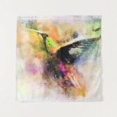 Tenture Colibri à l'aquarelle  (Devant)
