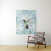 Tenture Colibri à l'Arrière - plan fleuri (En situation)