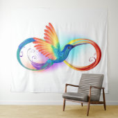 Tenture Colibri arc-en-ciel avec symbole Infinity (En situation (horizontale))