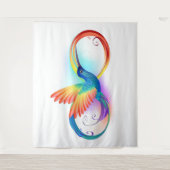 Tenture Colibri arc-en-ciel avec symbole Infinity (Devant)