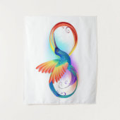 Tenture Colibri arc-en-ciel avec symbole Infinity (Devant)