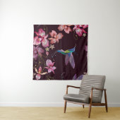 Tenture Colibri et orchidée, mode sans couture tropicale. (En situation (horizontale))