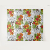 Tenture Colibris et bouquet tropical (Devant (Horizontal))