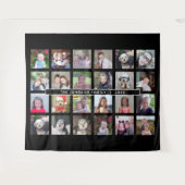 Tenture Collage de 24 Modèles photo avec texte personnalis (Devant (Horizontal))