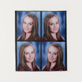 Tenture Collage de 4 photos personnalisé (Devant)