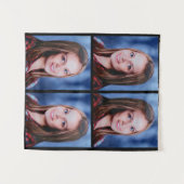 Tenture Collage de 4 photos personnalisé (Devant (Horizontal))