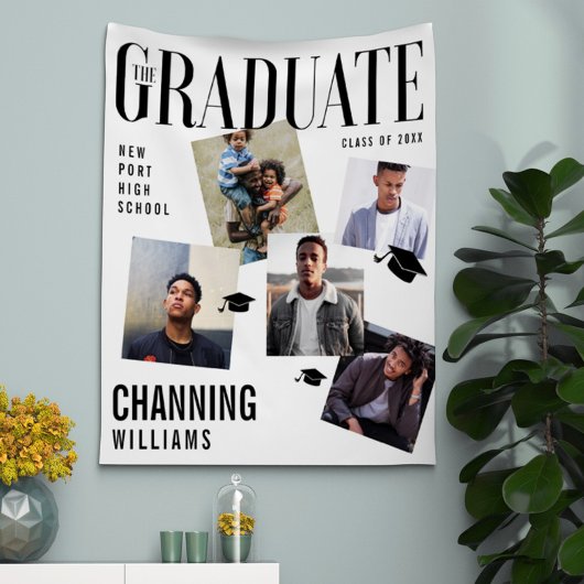 Tenture Collage de couverture de magazine tendance pour un