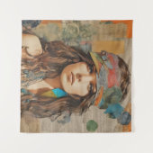 Tenture Collage de femmes hippies des années 1970 (Devant (Horizontal))