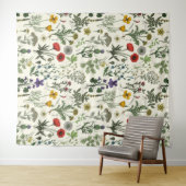 Tenture Collage de fleurs sauvages (En situation (horizontale))