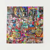 Tenture Collage de murs de graffitis colorés (Devant (Horizontal))