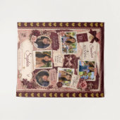 Tenture Collage de naissance personnalisé pour adolescente (Devant (Horizontal))