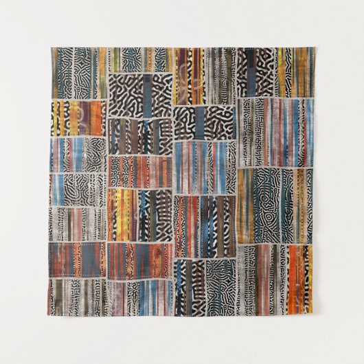 Tenture Collage de patchwork : Motif de surface composée (Devant (Horizontal))