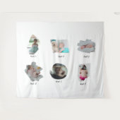 Tenture Collage de photos de bébé moderne (Devant (Horizontal))