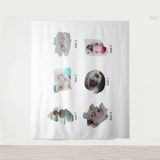 Tenture Collage de photos de bébé moderne (Devant)