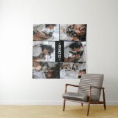 Tenture Collage de photos de chat Monogrammé (En situation (horizontale))