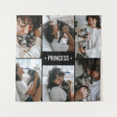 Tenture Collage de photos de chat Monogrammé (Devant)