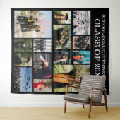 Tenture Collage de photos de classe noir (En situation (horizontale))