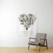 Tenture Collage de photos de cœur Couple romantique Mariag (En situation)