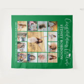 Tenture Collage de photos de diplôme Grand fond vert (Devant (Horizontal))