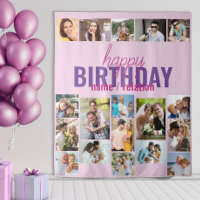 Collage de photos de fête d'anniversaire Fond pers