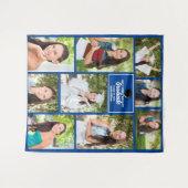 Tenture Collage de photos de remise de diplôme bleue 2025  (Devant (Horizontal))