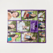 Tenture Collage de photos de remise de diplômes violet Fêt (Devant (Horizontal))