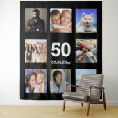 Tenture Collage de photos personnalisées pour fête d'anniv (En situation)