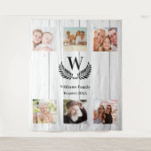 Tenture Collage de photos personnalisées pour réunion de f (Devant)