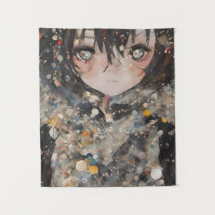 Tenture Collage Femme Anime