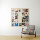 Tenture Collage moderne de photo de famille 22 et lauriers (En situation (horizontale))