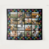 Tenture Collage personnalisé de 16 photos en diamant géant (Devant (Horizontal))