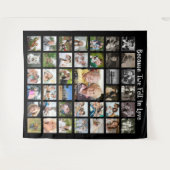 Tenture Collage photo Anniversaire PARCE QUE DEUX SONT TOM (Devant (Horizontal))