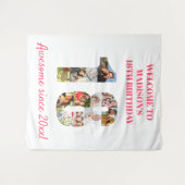 Tenture Collage photo de fête d'anniversaire des 18 ans av (Devant (Horizontal))