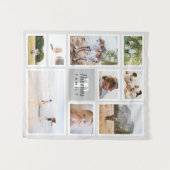 Tenture Collage photo de la famille monochrome gris modern (Devant (Horizontal))