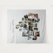 Tenture Collage photo en forme de coeur Mariage romantique (Devant (Horizontal))