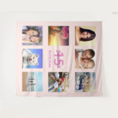 Tenture Collage photo en or rose de Quinceanera (Devant (Horizontal))