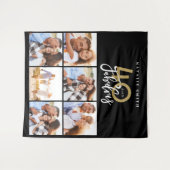Tenture Collage photo noir et or 40 ans et fabuleuse (Devant (Horizontal))