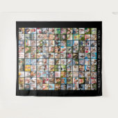 Tenture Collage photo personnalisé de 130 carrés simples (Devant (Horizontal))