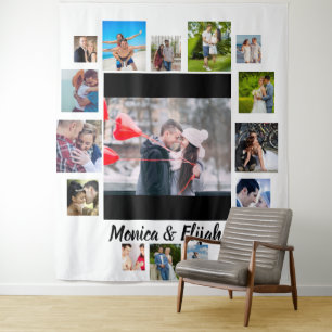 Tenture Collage photo personnalisé pour 15 ans de mariage