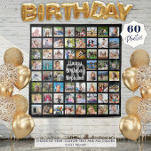 Tenture Collage photo personnalisé pour les 60 ans