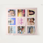 Tenture Collage photo rose gold pour Quinceanera (Devant (Horizontal))