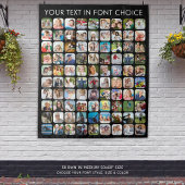 Tenture Collage photo simple 90 noir personnalisé